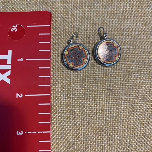 Equal armed cross from Book of Kells earrings, stamped - Picture 4 of 8
